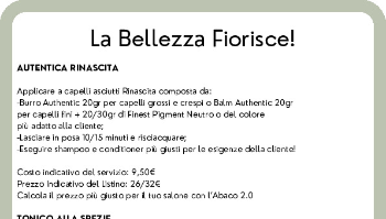 Scheda Tecnica Bellezza Fiorisce