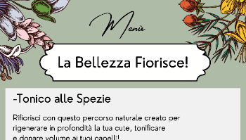 Menù Bellezza Fiorisce