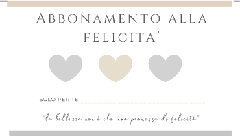 Card Abbonamento alla Felicità